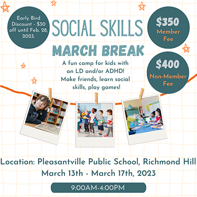 March Break Camp – Learning Disabilities Association of York Region